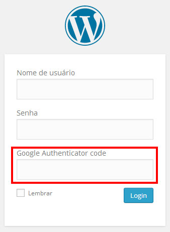 Login WordPress com Google Authenticator