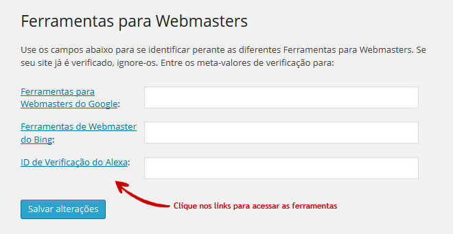 WordPress SEO: Ferramentas para Webmasters