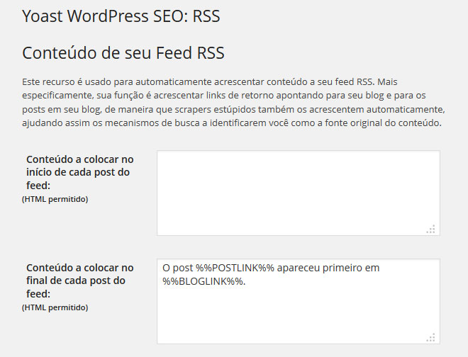 WordPress SEO: Feeds RSS