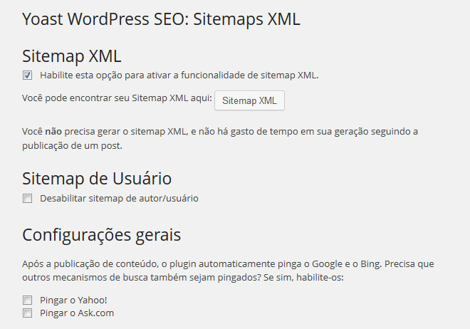 WordPress SEO: Sitemap XML