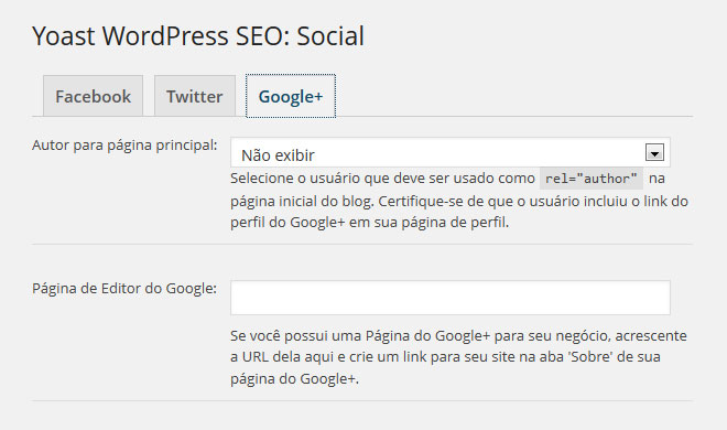 WordPress SEO: Social Google+