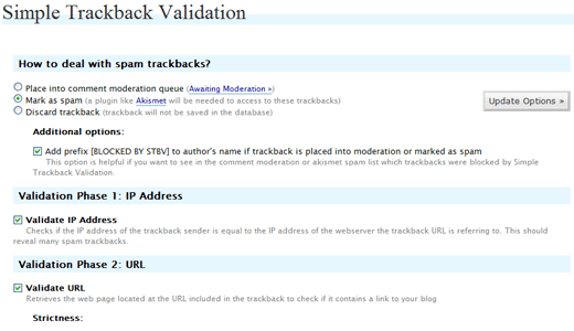 Simple Trackback Validation